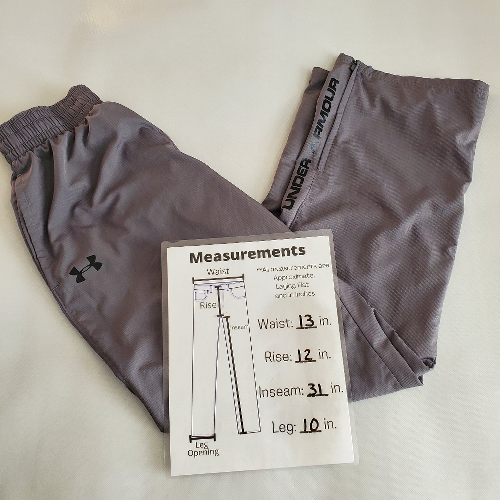 Men’s Under Armour Loose Heatgear Gray Pants Size Medium - Picture 11 of 13
